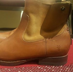 Frye brown ankle leather boots